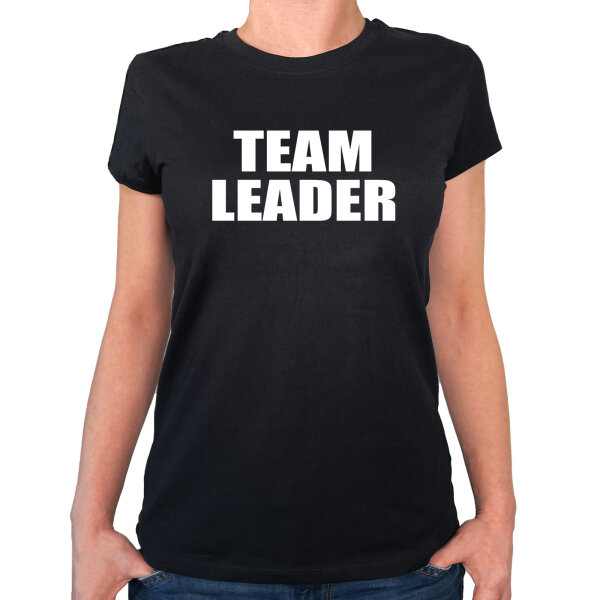 Damen T-Shirt Team Leader Schriftzug Größe XS-XXL