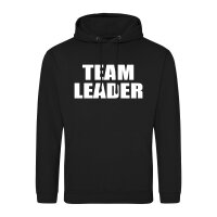 Unisex Hoodie Team Leader Schriftzug Größe S-3XL