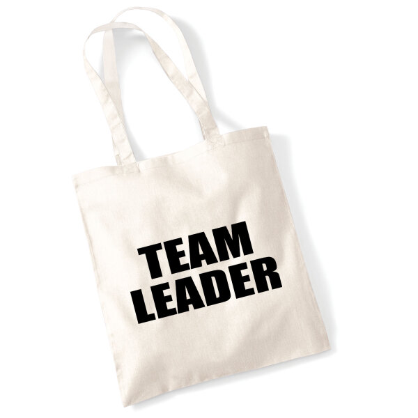 Jutebeutel Team Leader Schriftzug 10 Liter