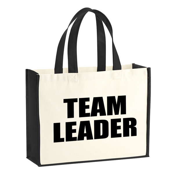 Jutetasche Team Leader Schriftzug 21 Liter Black