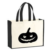 Jutetasche Halloween Kürbis Pumpkin 21 Liter Black