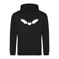 Unisex Hoodie Fledermaus  Silhouette Größe S-3XL