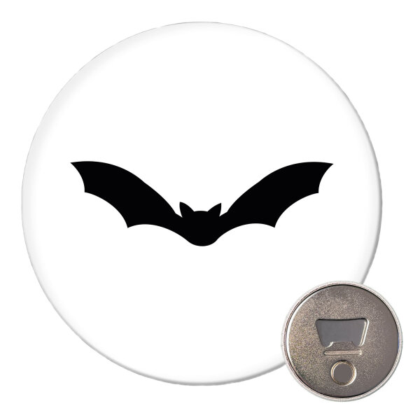 Magnet Fledermaus  Silhouette 59mm Kühlschrankmagnet Flaschenöffner