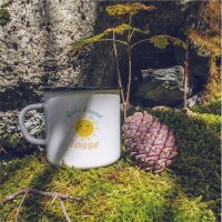 Emaille Tasse Gute Laune Tasse Sonne Vintage 300ml