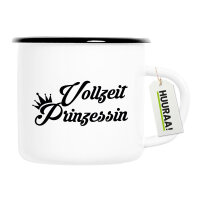 Emaille Tasse Vollzeit Prinzessin Krone 300ml Vintage Emaille Becher