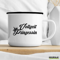 Emaille Tasse Vollzeit Prinzessin Krone 300ml Vintage Emaille Becher