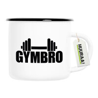 Emaille Tasse Gymbro Hantel 300ml Vintage Emaille Becher