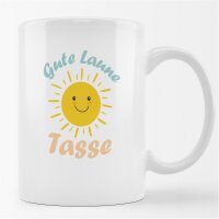 Kaffeetasse Gute Laune Tasse Sonne Weiß 330ml