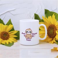 Kaffeetasse Anti Stress Tasse Faultier Weiß 330ml