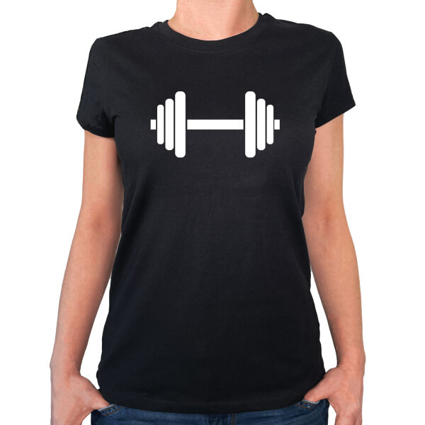 Damen T-Shirt Hantel Silhouette Größe XS-XXL