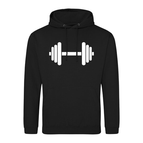Unisex Hoodie Hantel Silhouette Größe S-3XL