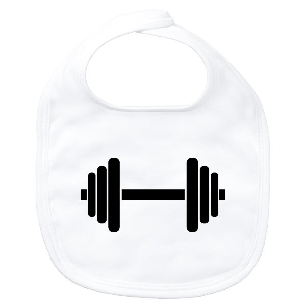 Baby Lätzchen Hantel Silhouette