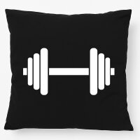 Kissen Hantel Silhouette 40x40cm