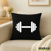 Kissen Hantel Silhouette 40x40cm