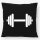 Kissen Hantel Silhouette 40x40cm