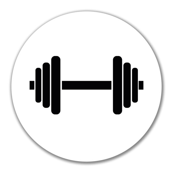 Aufkleber Hantel Silhouette 10cm Sticker
