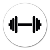 Aufkleber Hantel Silhouette 10cm Sticker