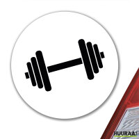 Aufkleber Hantel Silhouette 10cm Sticker