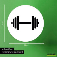 Aufkleber Hantel Silhouette 10cm Sticker