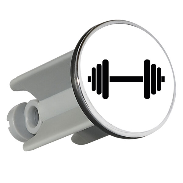 Waschbeckenstöpsel Hantel Silhouette 4cm Abflussstopfen