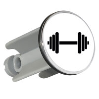 Waschbeckenstöpsel Hantel Silhouette 4cm Abflussstopfen