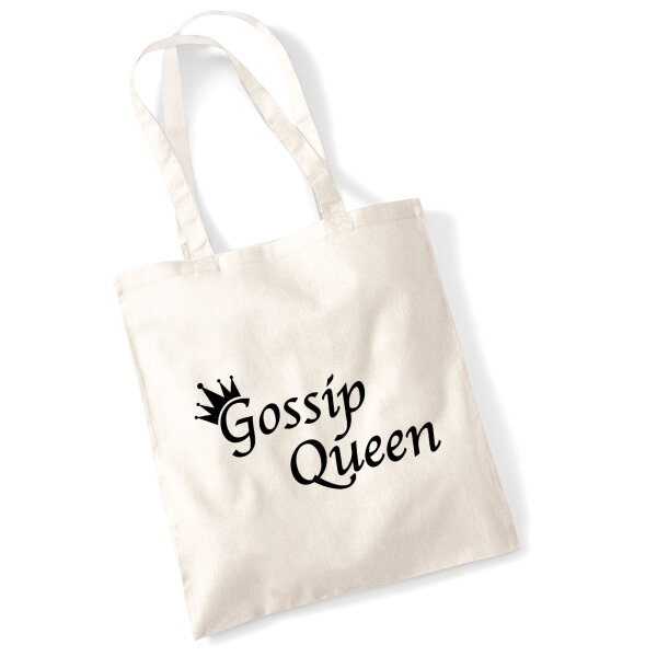Jutebeutel Gossip Queen Krone 10 Liter
