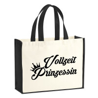 Jutetasche Vollzeit Prinzessin Krone 21 Liter Black