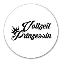 Aufkleber Vollzeit Prinzessin Krone 10cm Sticker