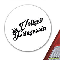 Aufkleber Vollzeit Prinzessin Krone 10cm Sticker