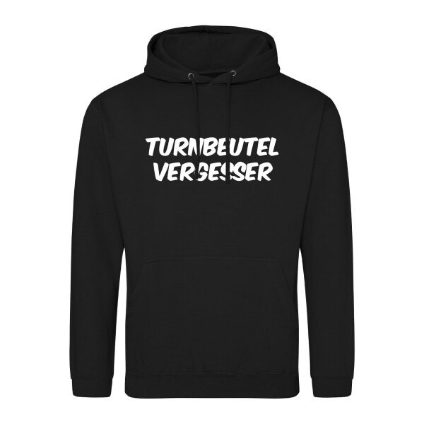Unisex Hoodie Turnbeutelvergesser Schriftzug Größe S-3XL