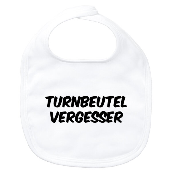 Baby Lätzchen Turnbeutelvergesser Schriftzug