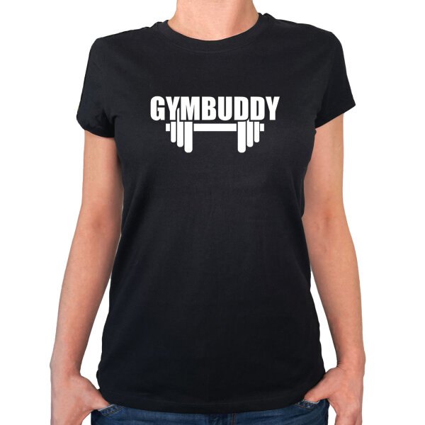 Damen T-Shirt Gymbuddy Hantel Größe XS-XXL