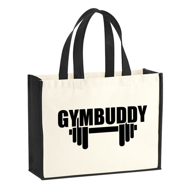 Jutetasche Gymbuddy Hantel 21 Liter Black