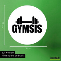 Aufkleber Gymsis Hantel 10cm Sticker