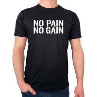 Herren T-Shirt No pain gain Hantel Größe S-3XL