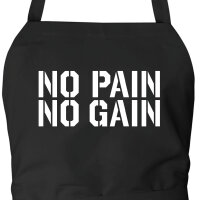 Schürze No pain gain Hantel