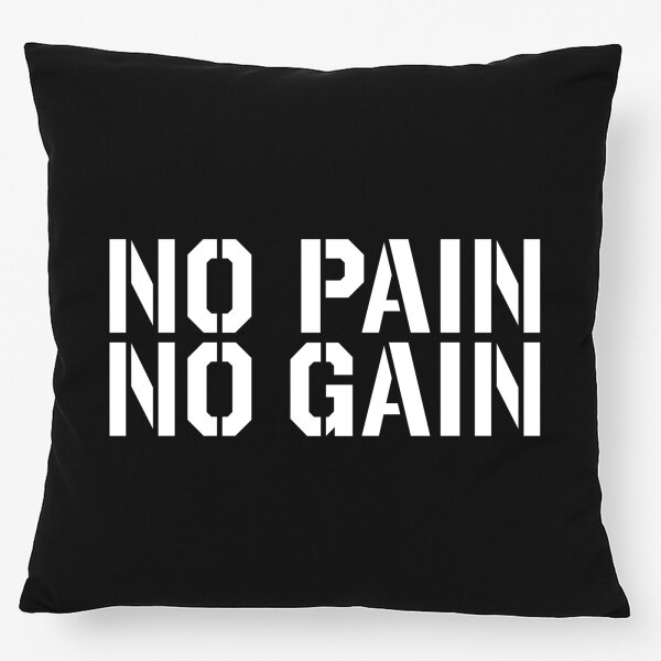 Kissen No pain gain Hantel 40x40cm
