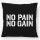 Kissen No pain gain Hantel 40x40cm