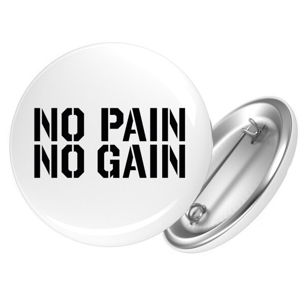 Button No pain gain Hantel