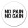 Aufkleber No pain gain Hantel 10cm Sticker