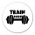 Aufkleber Train hard Hantel 10cm Sticker