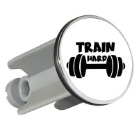 Waschbeckenstöpsel Train hard Hantel 4cm Abflussstopfen