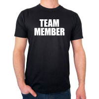 Herren T-Shirt Team Member Schriftzug Größe S-3XL
