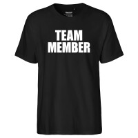 Herren T-Shirt Team Member Schriftzug Größe S-3XL