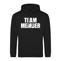 Unisex Hoodie Team Member Schriftzug Größe S-3XL