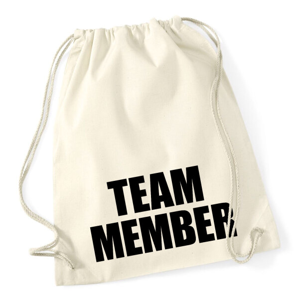 Turnbeutel Team Member Schriftzug 12 Liter