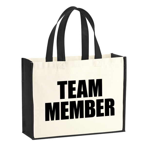 Jutetasche Team Member Schriftzug 21 Liter Black