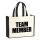 Jutetasche Team Member Schriftzug 21 Liter Black