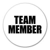 Aufkleber Team Member Schriftzug 10cm Sticker