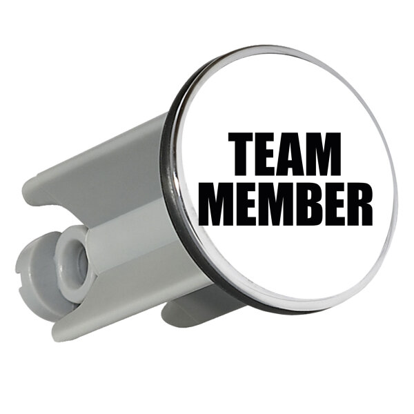 Waschbeckenstöpsel Team Member Schriftzug 4cm Abflussstopfen